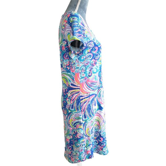 Lilly Pulitzer colorful stretchy comfy tunic dress colorful warm weather wear - Picture 4 of 7